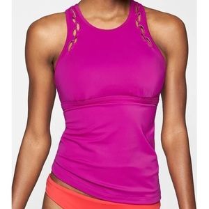34 B/C Athleta Swim Loop High Neck Tankini